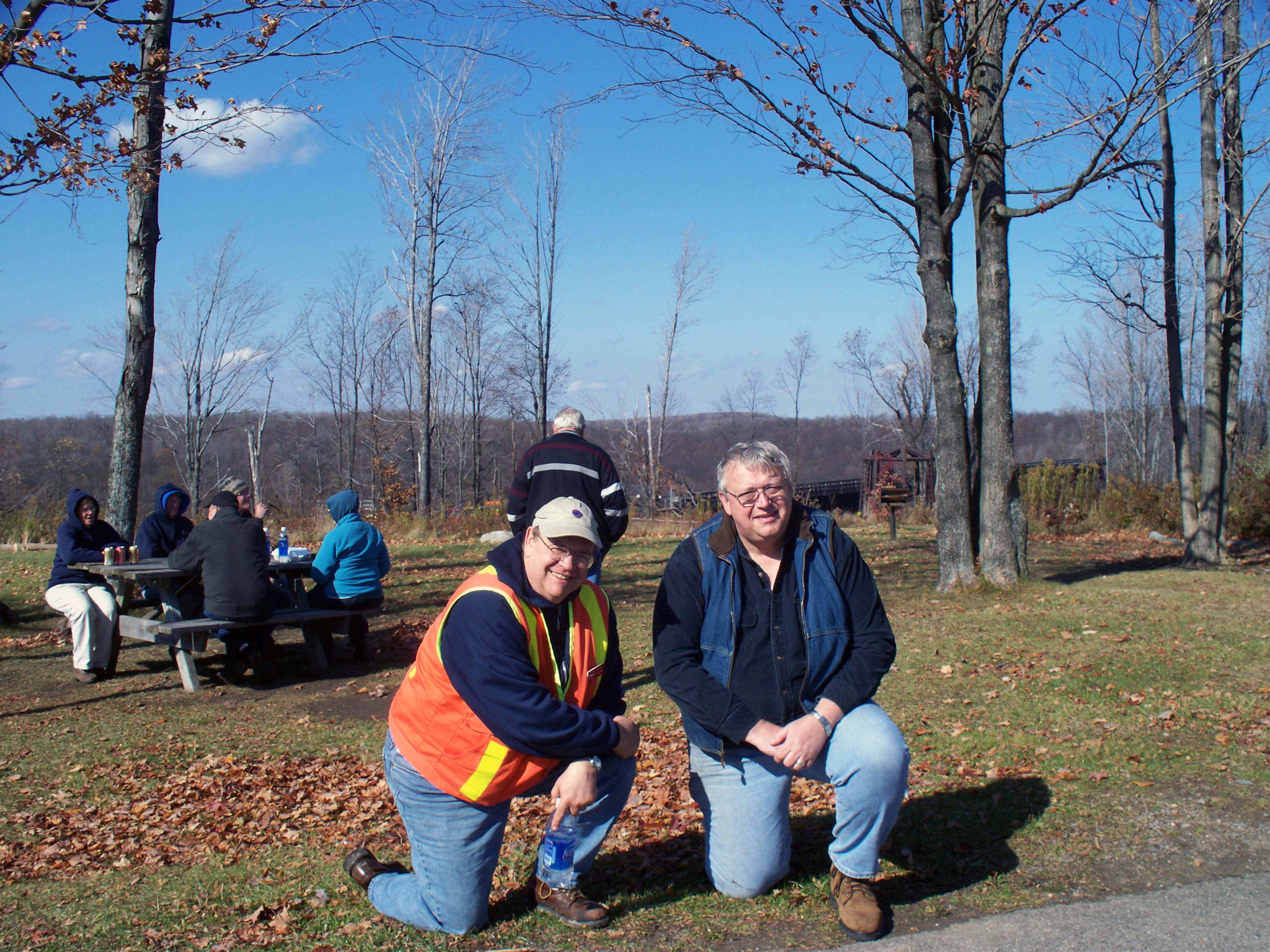 Wayne and Dan at Kinzua Bridge Park on the Knox and Kane RR in Pennsylvania